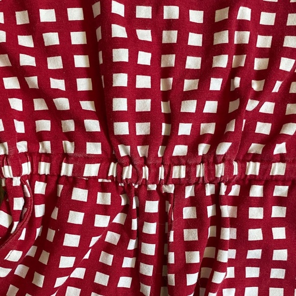 Red and white check long sleeved Hanna Andersson jumpsuit, size 6-7, great cond - Picture 11 of 11